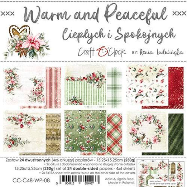 Craft O Clock - 6x6 Paper Pack - Warm and Peaceful (CC-C48-WP-08)