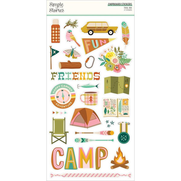 Simple Stories - Chipboard Stickers 6x12 - Trail Mix (MIX20317)