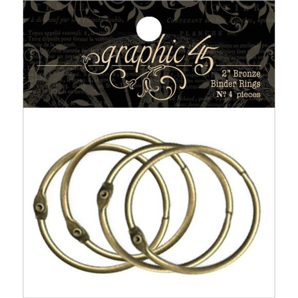 Graphic 45 Staples Binder Rings 2" - Bronze (G4502591)