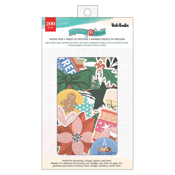 American Crafts - Vicki Boutin - Paperie Pack 200/Pkg - Peppermint Kisses (VB022016)