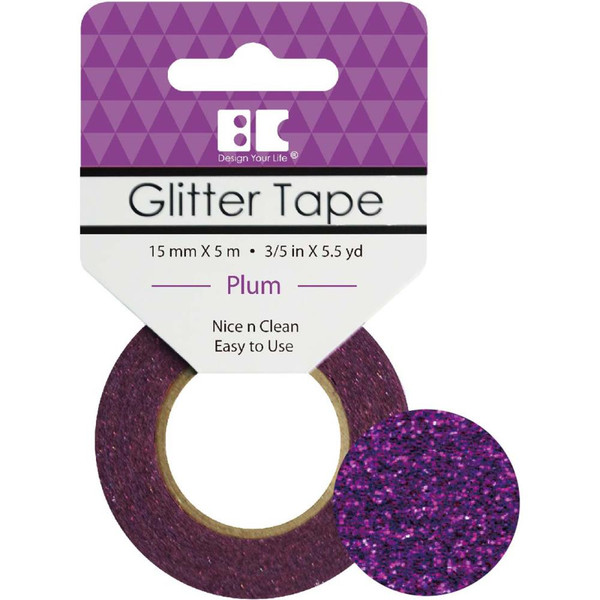 Best Creation Glitter Tape 15mmX5m - Plum (GTS 014)