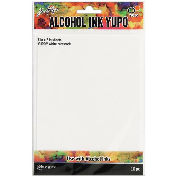 Tim Holtz Ranger Alcohol Ink White Yupo Paper 10 Sheets - 5"X7" (TAC49715)