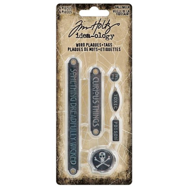 Tim Holtz Idea-Ology - Halloween 2023 - Word Plaques + Tags (TH94341)