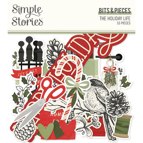 Simple Stories - Bits & Pieces Die-Cuts 54/Pkg - The Holiday Life (THL20518)