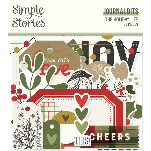 Simple Stories - Journal Bits & Pieces Die-Cuts 33/Pkg - The Holiday Life (THL20519)