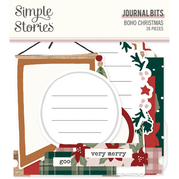 Simple Stories - Journal Bits & Pieces Die-Cuts 26/Pkg - Boho Christmas (BC20619)