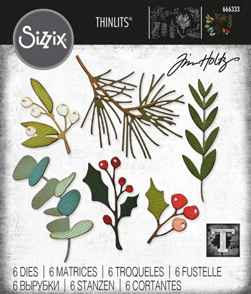 Sizzix Thinlits Dies By Tim Holtz 6/Pkg - Festive Gatherings (666333)