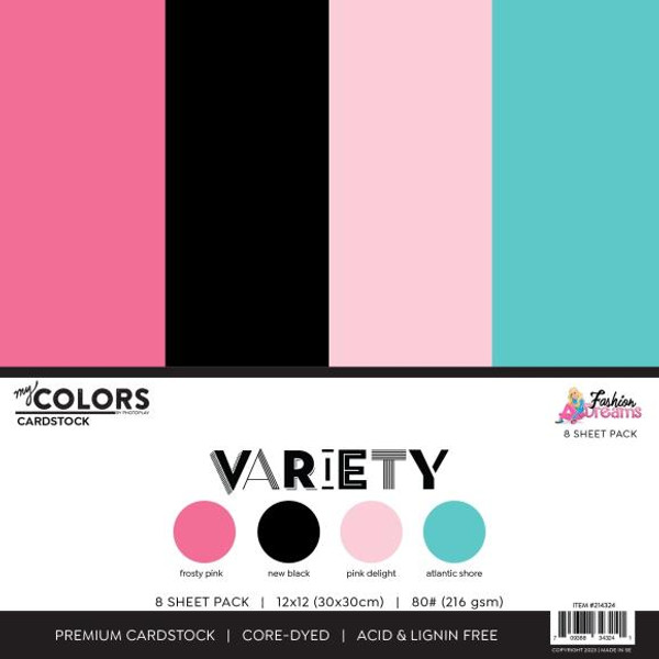 PhotoPlay Cardstock Variety Pack 8/Pkg - Fashion Dreams (FAD4324)