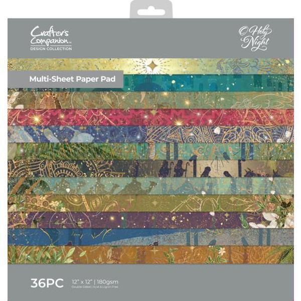 Crafter's Companion - Double-Sided Paper Pad 12"X12" 36/Pkg - O' Holy Night (OHNPAD12)