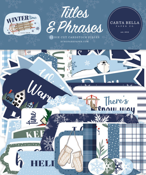 Carta Bella - Cardstock Ephemera - Titles & Phrases - Wintertime (WT334032)