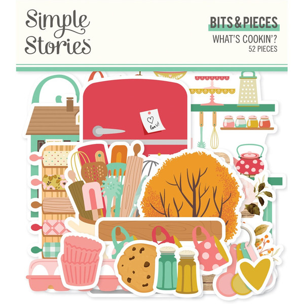 Simple Stories - Bits & Pieces Die-Cuts 52/Pkg - What's Cookin'? (WC21118)