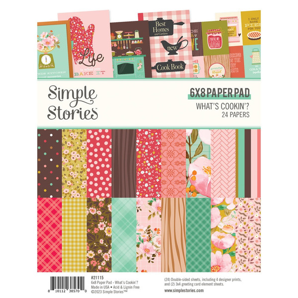 Simple Stories - Double-Sided Paper Pad 6"X8" 24/Pkg - What's Cookin'? (WC21115)
