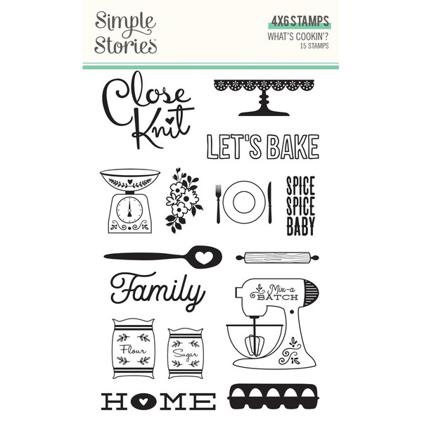 Simple Stories - Photopolymer Clear Stamps - What's Cookin'? (WC21116)