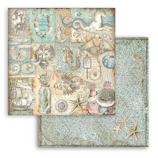 Stamperia - Double-Sided Cardstock 12x12 - Songs Of The Sea - Texture (SBB953 )