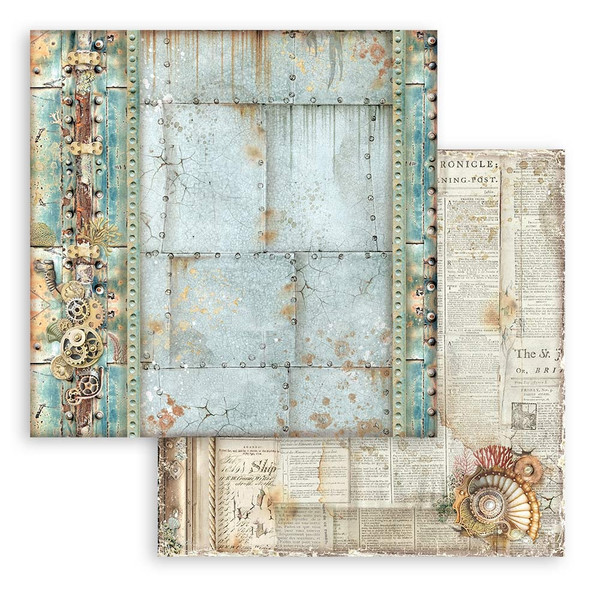 Stamperia - Double-Sided Cardstock 12x12 - Songs Of The Sea - Mechanism (SBB956)