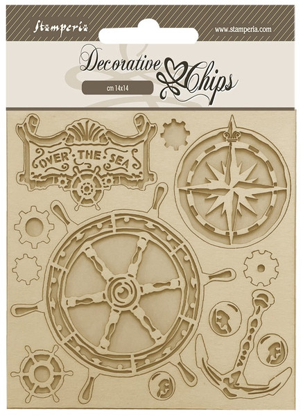 Stamperia - Decorative Chips 5.5"X5.5" - Songs Of The Sea - Rudder (SCB188)