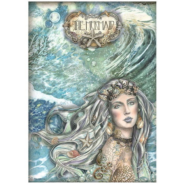 Stamperia - Decoupage Rice Paper A4 8.26x11.69 - Songs Of The Sea - The Mermaid
