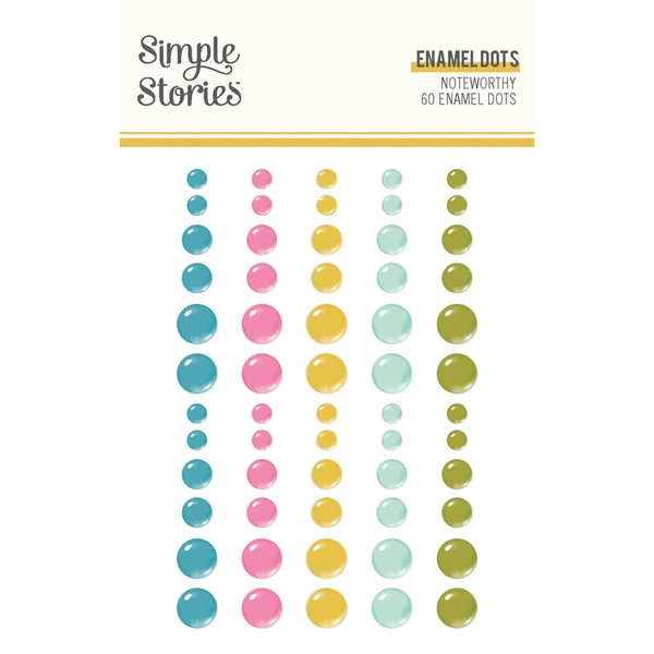 Simple Stories - Enamel Dots Embellishments - Noteworthy (NTW21328)