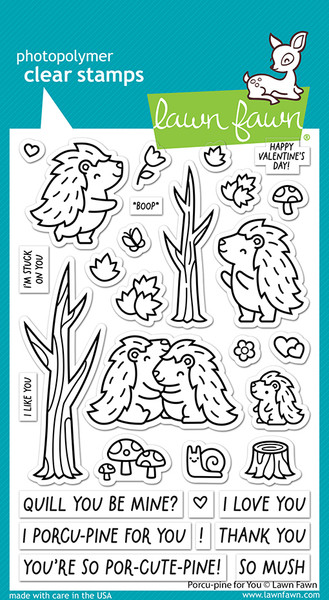 Lawn Fawn Clear Stamps 4"X6" - Porcu-Pine For You (LF3299)