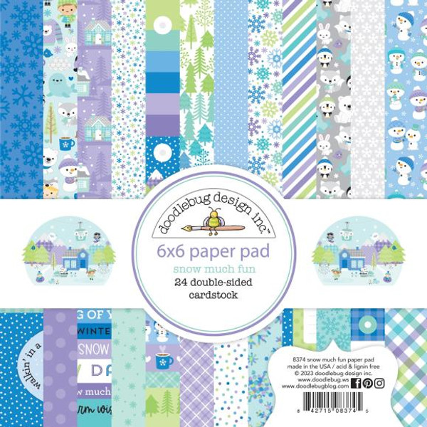 Doodlebug Double-Sided Paper Pad 6"X6" - Snow Much Fun DB8391 (842715083745)