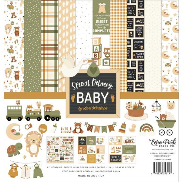 Echo Park - Collection Kit 12"X12" - Special Delivery Baby - DY355016 (691835353197)