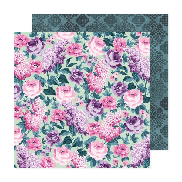 American Crafts - Double-Side Cardstock 12"X12"- Dreamer - Mint Lilacs 7 - DRM12 25899 (765468076782)