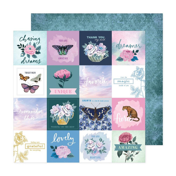 American Crafts - Double-Side Cardstock 12"X12"- Dreamer - Magic Cut Apart 9 - DRM12 25901 (765468076805)