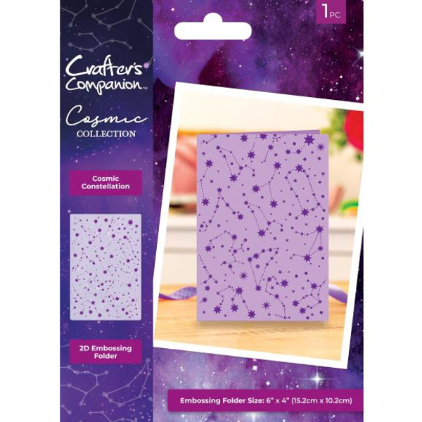 Crafter's Companion - Cosmic 2D Embossing Folder 6"X4" - Cosmic Constellation - SEF4COCO