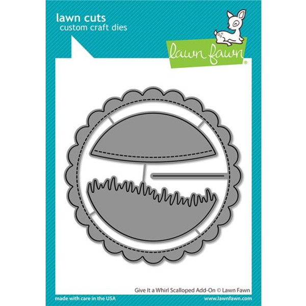 Lawn Fawn - Lawn Cuts Custom Craft Die - Give It a Whirl Scalloped Add-On - LF3367