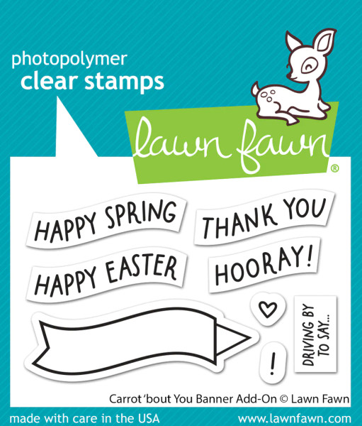 Lawn Fawn Clear Stamps 3"X2" - Carrot 'bout You Banner Add-On - LF3351