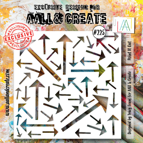 AALL & Create Stencil 6"X6" - Point It Out - ALLPC225
