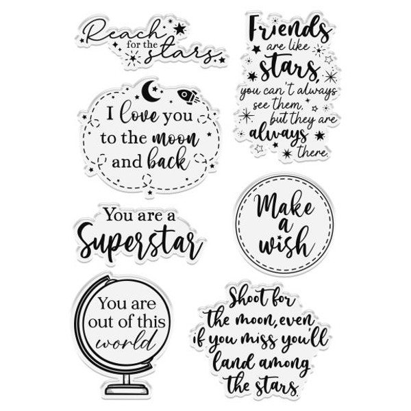 Crafter's Companion Cosmic Clear Acrylic Stamp - CASTRFTS
