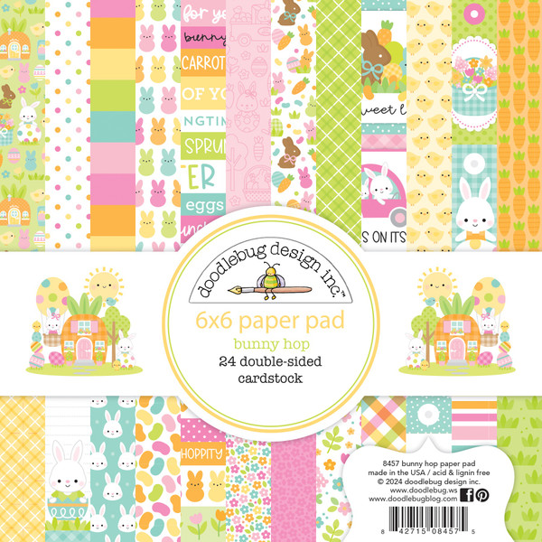 Doodlebug - Double-Sided Paper Pad 6"X6" - Bunny Hop - DB8457