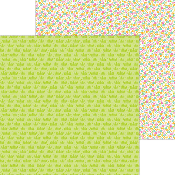 Doodlebug - Double-Sided Cardstock 12"X12" - Bunny Hop - Spring Sprouts - DBBH12 8465