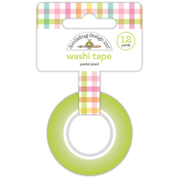 Doodlebug Washi Tape - Pastel Plaid - Bunny Hop - DB7999