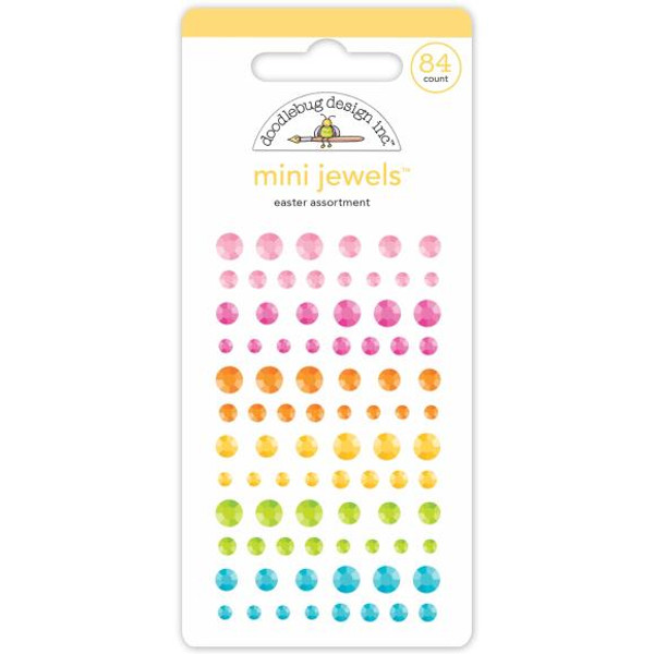 Doodlebug Adhesive Mini Jewels - Easter Assortment - Bunny Hop - DB8006