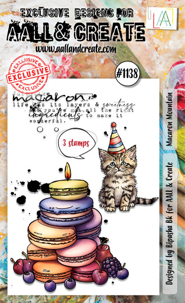 AALL & Create A6 Photopolymer Clear Stamp Set - Macaron Mountain - AALL-TP-1138