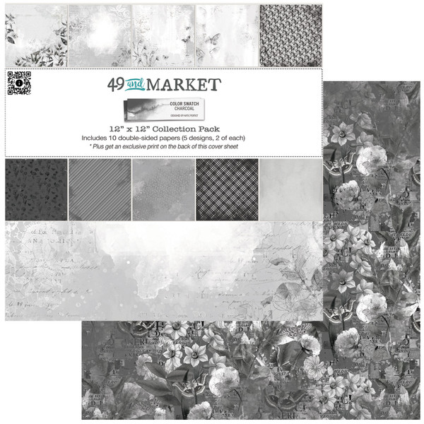 49 And Market Collection Pack 12"X12" - Color Swatch: Charcoal - CCS27365