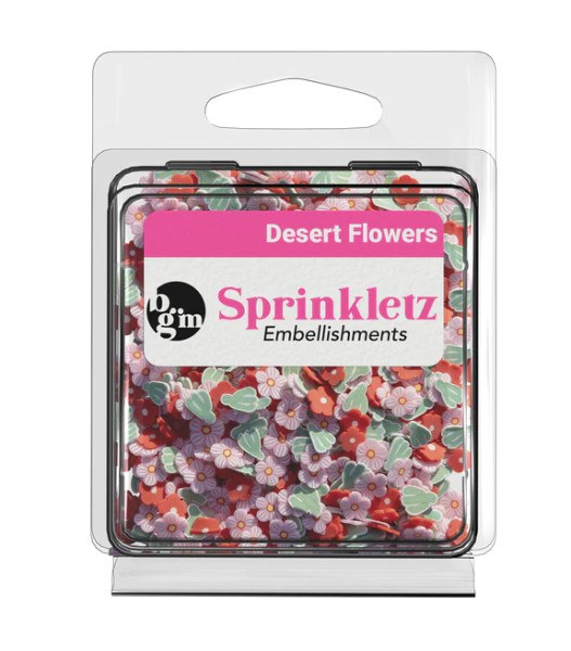 28 Lilac Lane / Buttons Galore : Sparkletz Embellishment Pack 10g - Desert Flowers - NK192