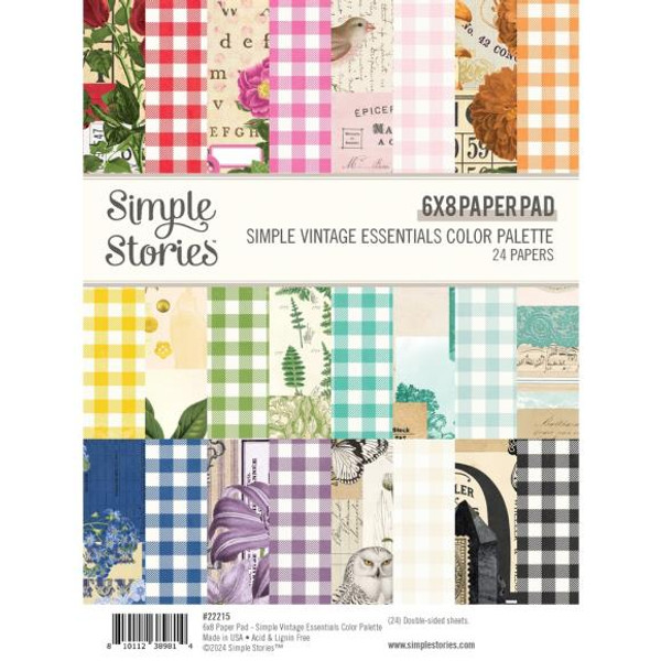 Simple Stories - Double-Sided Paper Pad 6"X8" 24/Pkg - SV Essentials Color Palette - VCP22215