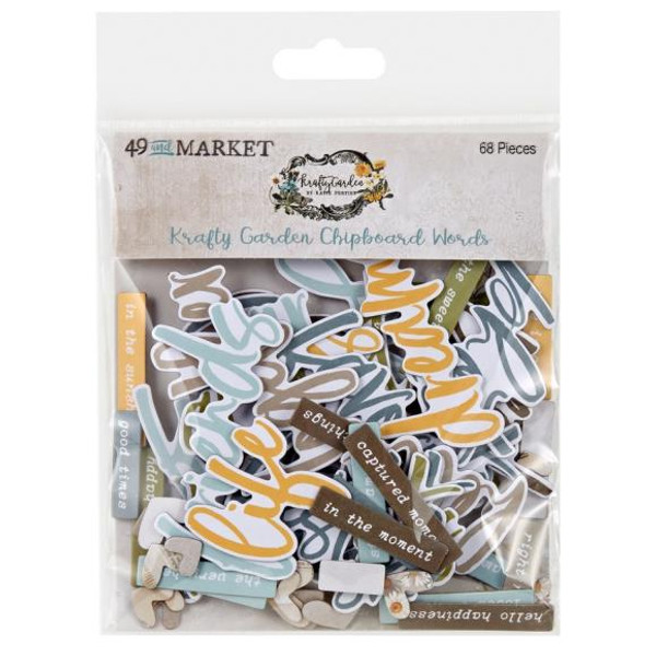 49 And Market - Chipboard Set - Words - Krafty Garden - KG26696