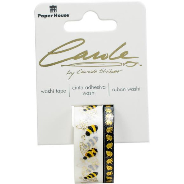 Paper House Washi Tape 2/Pkg - Bees By Carol Shiber - CSSTWA 0034E