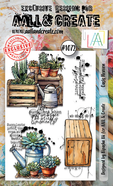 AALL & Create - A6 Photopolymer Clear Stamp Set - Oasis Heaven #1072