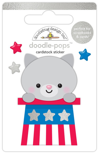 Doodlebug Doodle-Pops 3D Sticker 3D Sticker - Hometown USA - Colonial Kitty - 8509