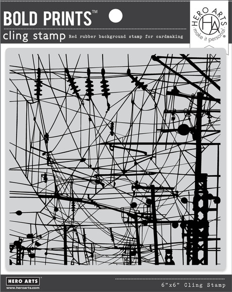 Hero Arts - Cling Stamps 6"X6" - Power Lines Bold Prints - CG937