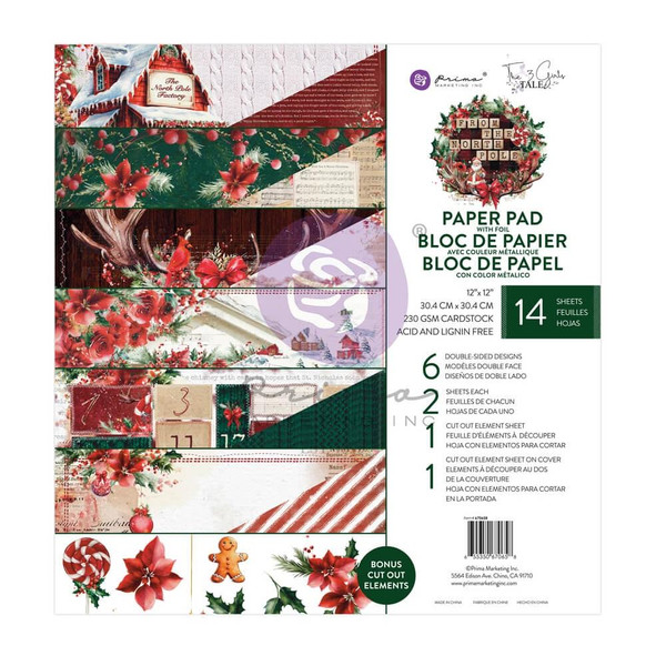 Prima Marketing - From The North Pole - Double-Sided Paper Pad 12"X12" 26/Pkg  - 710665