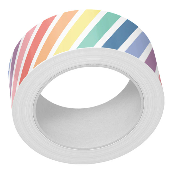 Lawn Fawn - Washi Tape - Rainbow Diagonal Stripes - LF3642 Lawn Fawn - Washi Tape - Rainbow Diagonal Stripes - LF3642