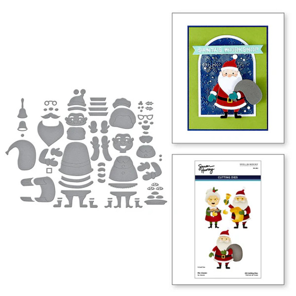 Spellbinders Etched Dies - North Pole Friends Collection - The Clauses - S6-262