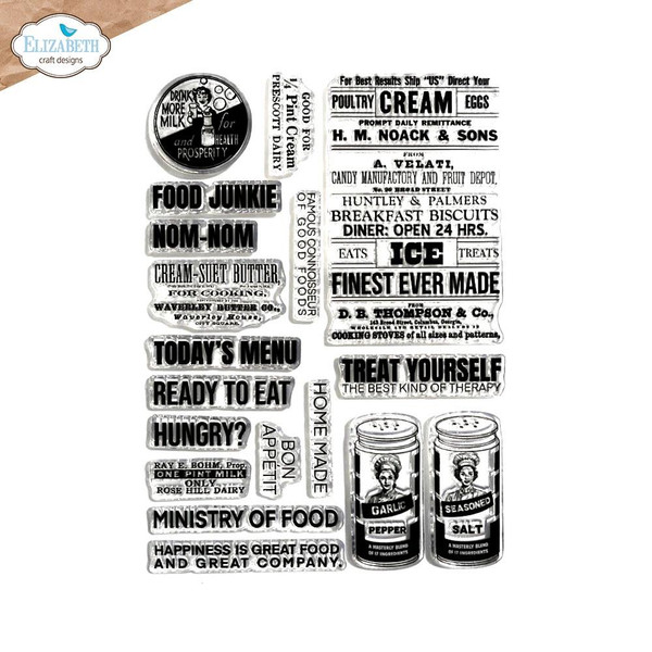 Elizabeth Craft Designs - Clear Stamps - Let's Eat - CS397