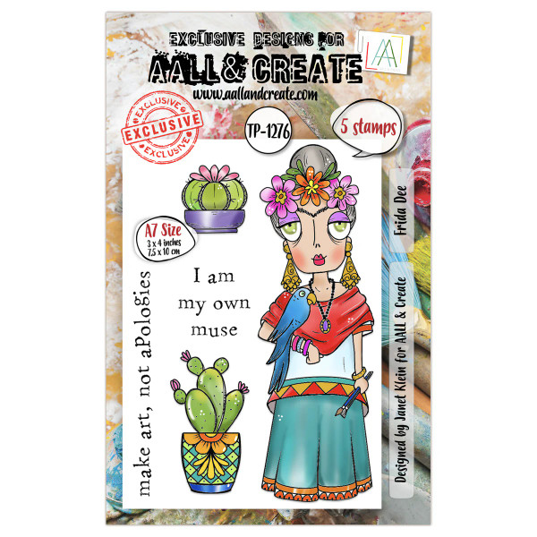 AALL & Create - A7 Photopolymer Clear Stamp Set - Frida Dee #1276